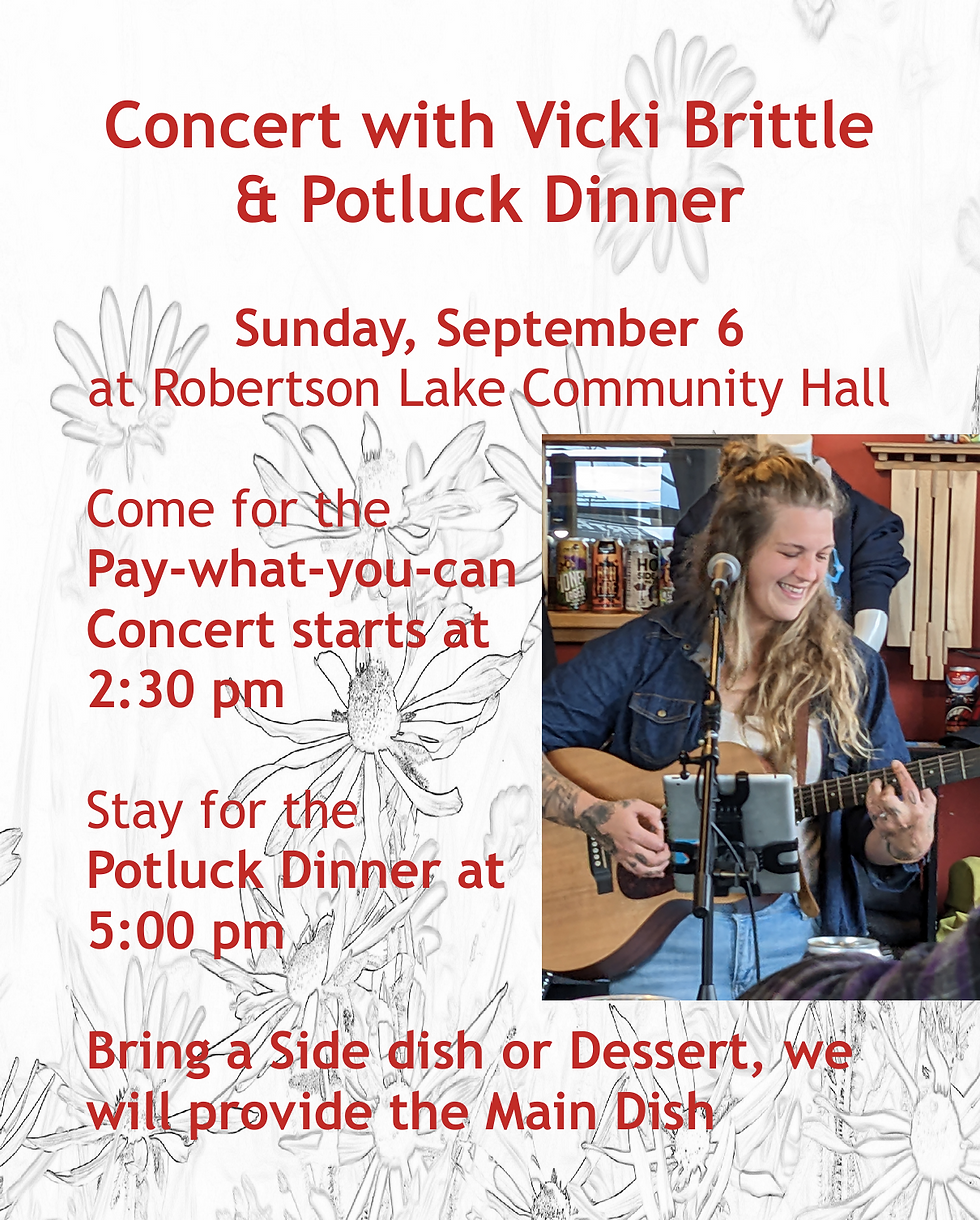 Concert with Vicki Brittle & Potluck Dinner