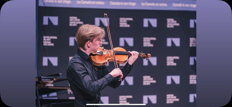 Young man playing violin