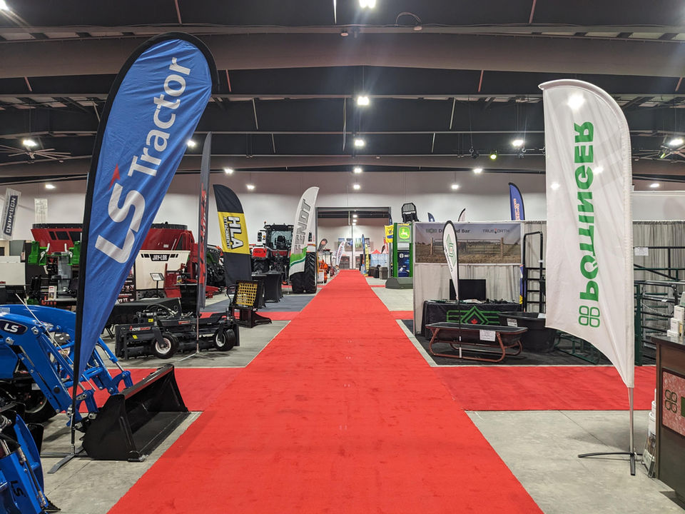 LS Tractor and Krone exhibitors at the Ottawa Farm Show