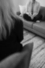 Two people talking in a counseling session