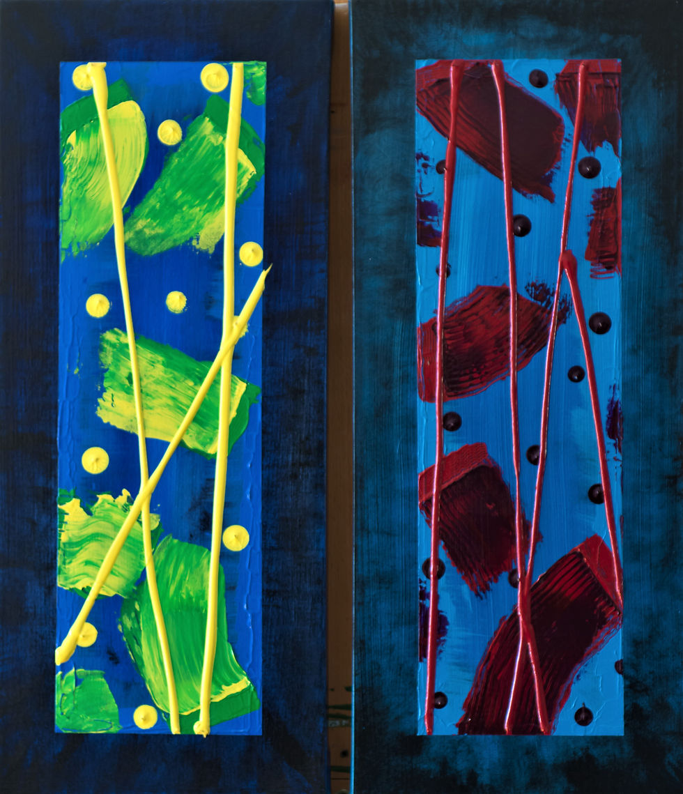 Thumbnail: Kirk (Polyptych)      --       77 x 127 cm / 30 x 50 in
