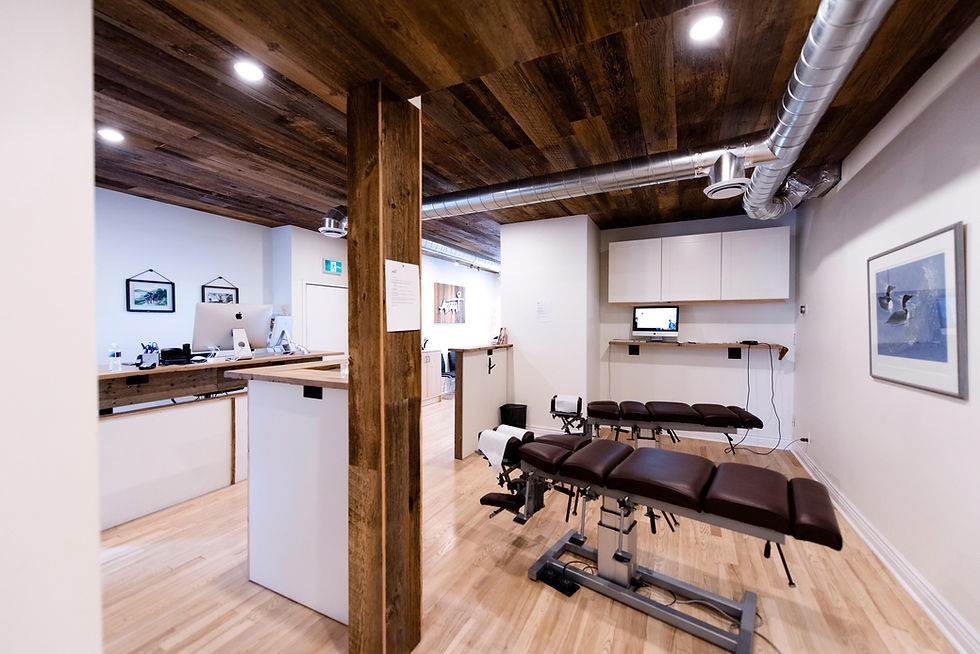 Chiropractic clinic with two treatment tables