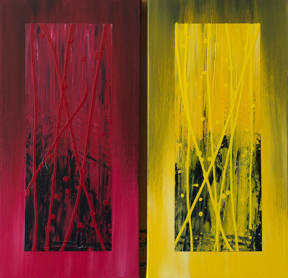 Thumbnail: Joyce (Polyptych)      --      51 x 127 cm / 20 x 50 in
