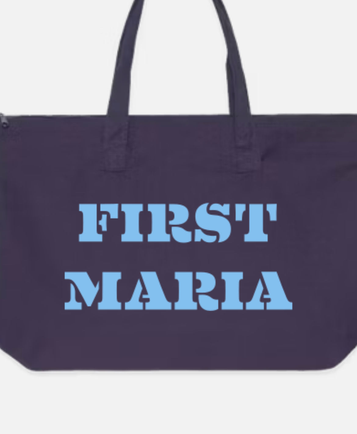First Maria large zippered canvas bag