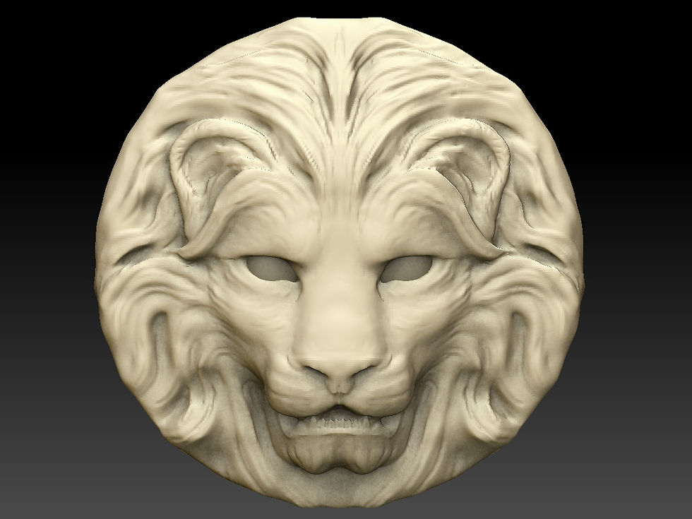 Lion Head Medallion