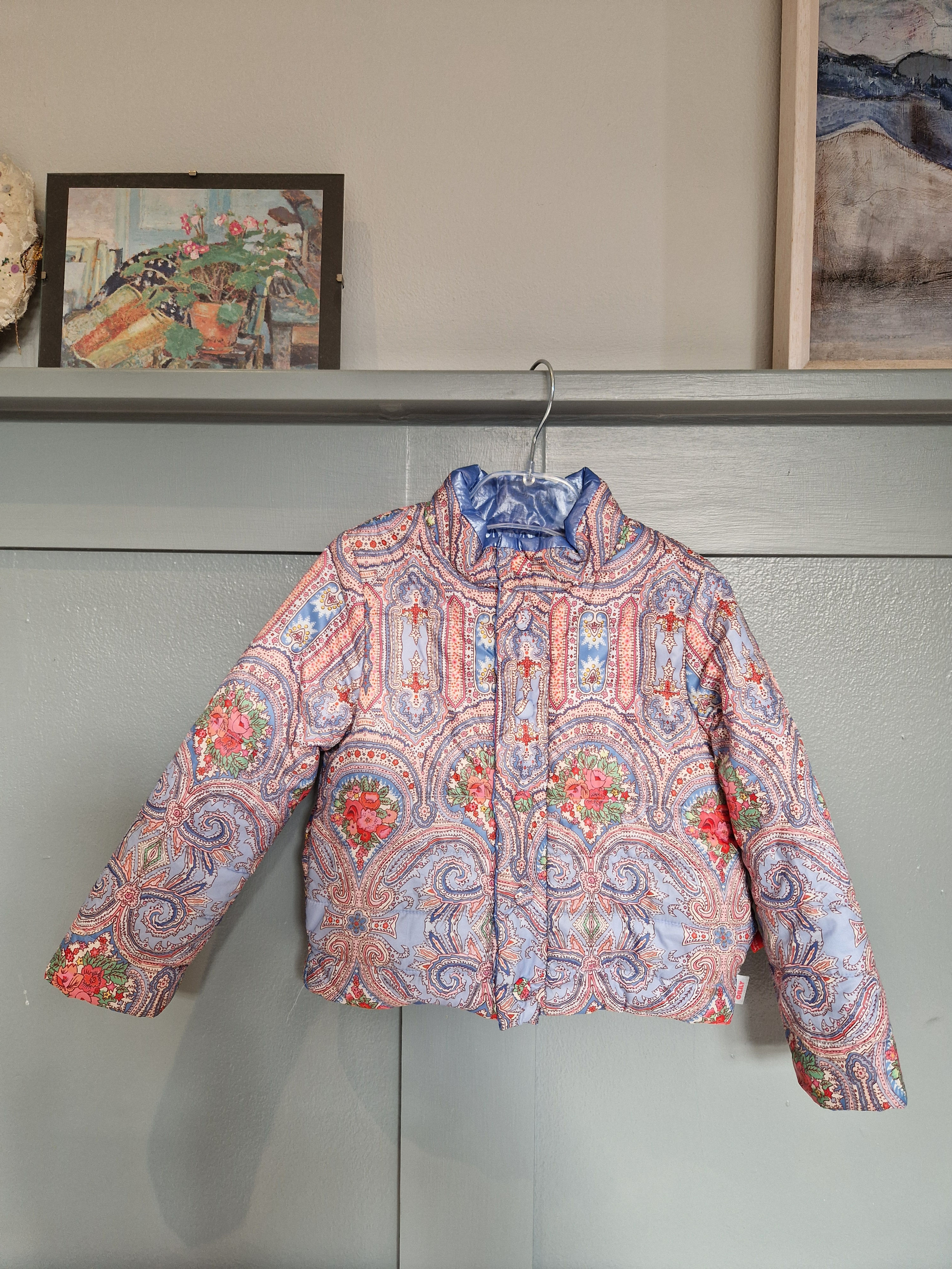 Oilily Reversible Quilted Jacket - Paisley & Lilac