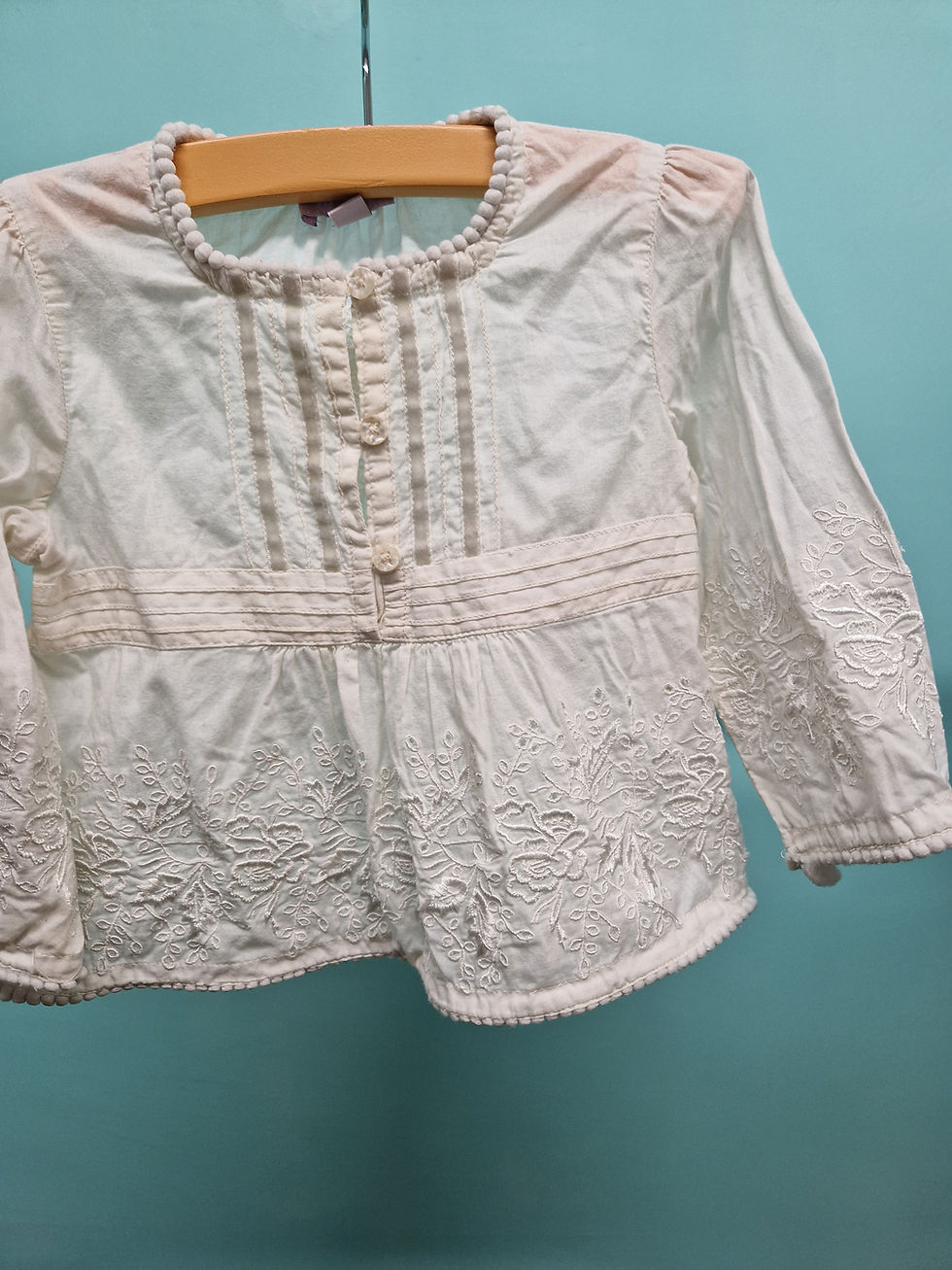 Thumbnail: Y2K Monsoon Embroidered Boho Blouse