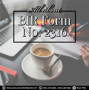 BIR Form No. 2316 and Substituted Filing