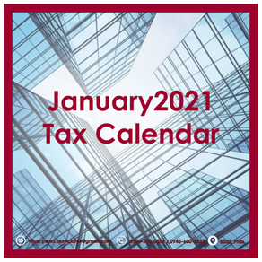 Tax Calendar: January 2021