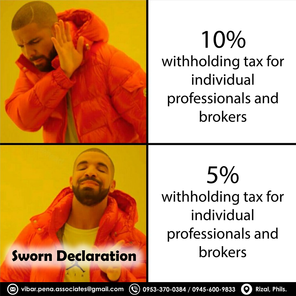 Sworn Declaration of Self-Employed and Professionals