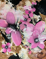 Florale Formen im abstrakten Raum