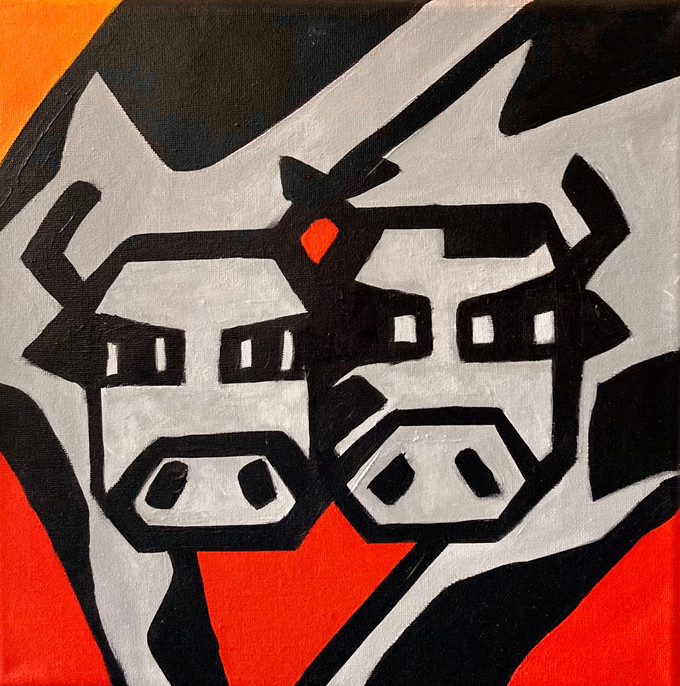 2022. 30X30cm