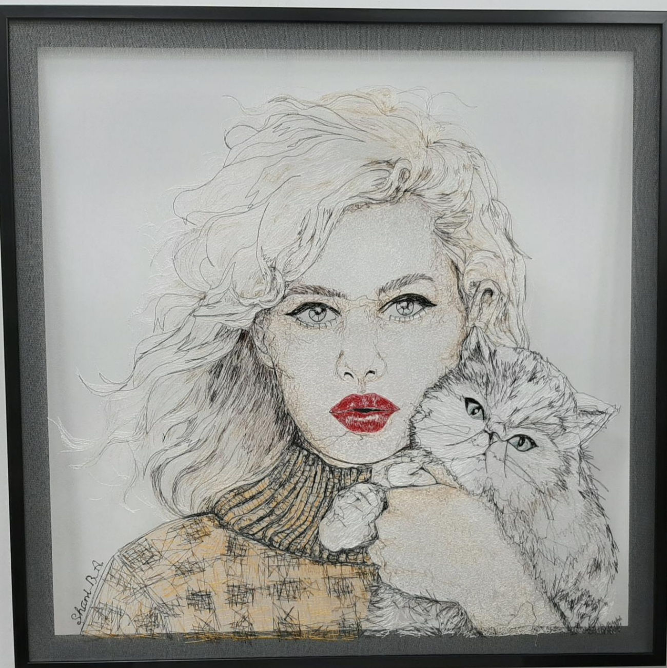 נערה עם חתול - שני בלומנפלד ארואטי