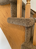 Full Stair Coverage with Griege Carpet