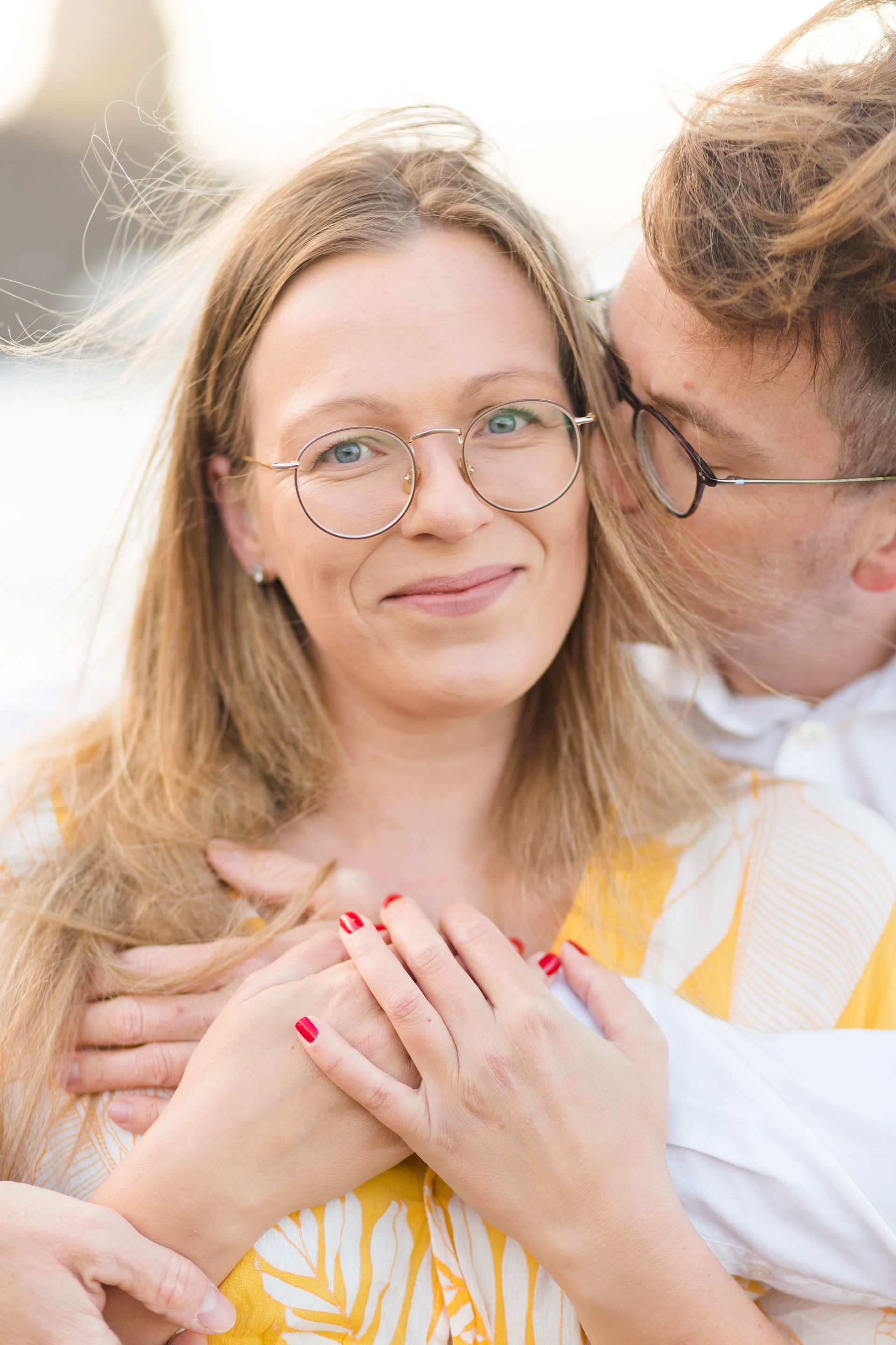 hkcreate hk create heather and kissy photography duo bay area family photographers mini session beach rockaway beach pacifica yellow and cream outfits family of three loving sweet cute joyful light and airy