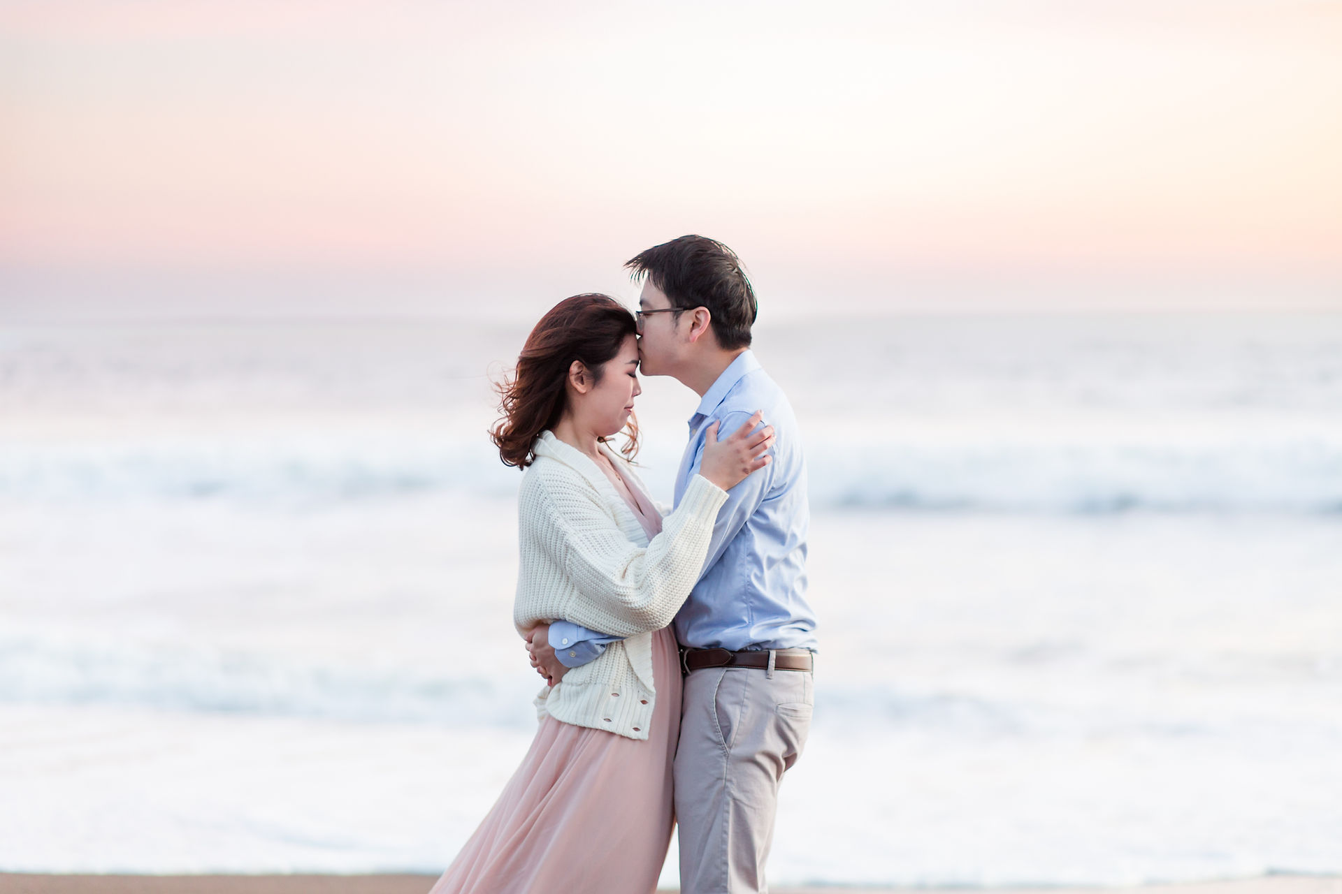 Rodeo Beach and Lagoon Couple Engagement Photoshoot Bay Area Photographers beach golden hour sunset