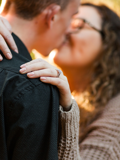 FOREST ENGAGEMENT COUPLE HENRY COWELL hkcreate hk create photographer photography bay area san jose tan sweater black shirt golden hour joyful
