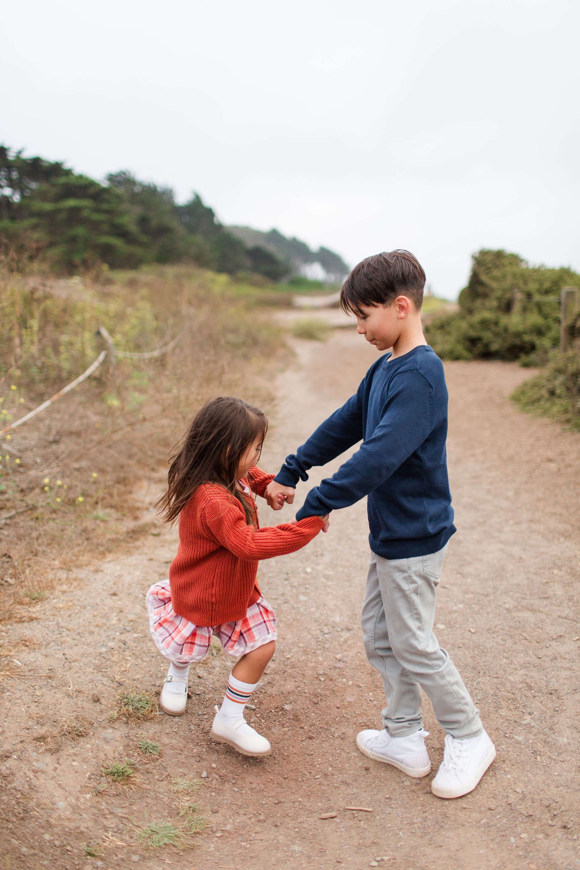 HKCreate Bay Area Photographers San Francisco Marshall's Beach Cliffside Golden Gate Bridge Summer Family Session Windy Overcast