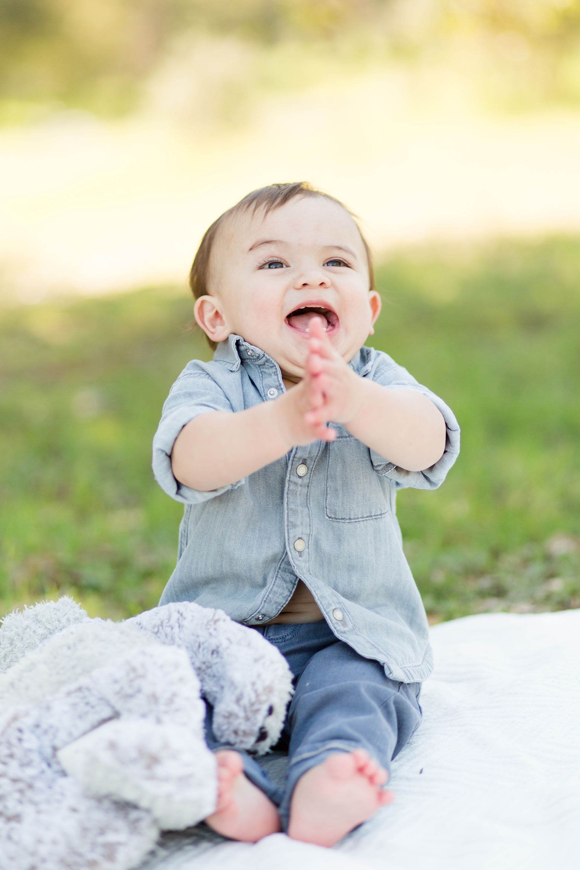 One Year Old Boy Cake Smash San Jose neutral outfit guadalupe oak grove park cakesmash