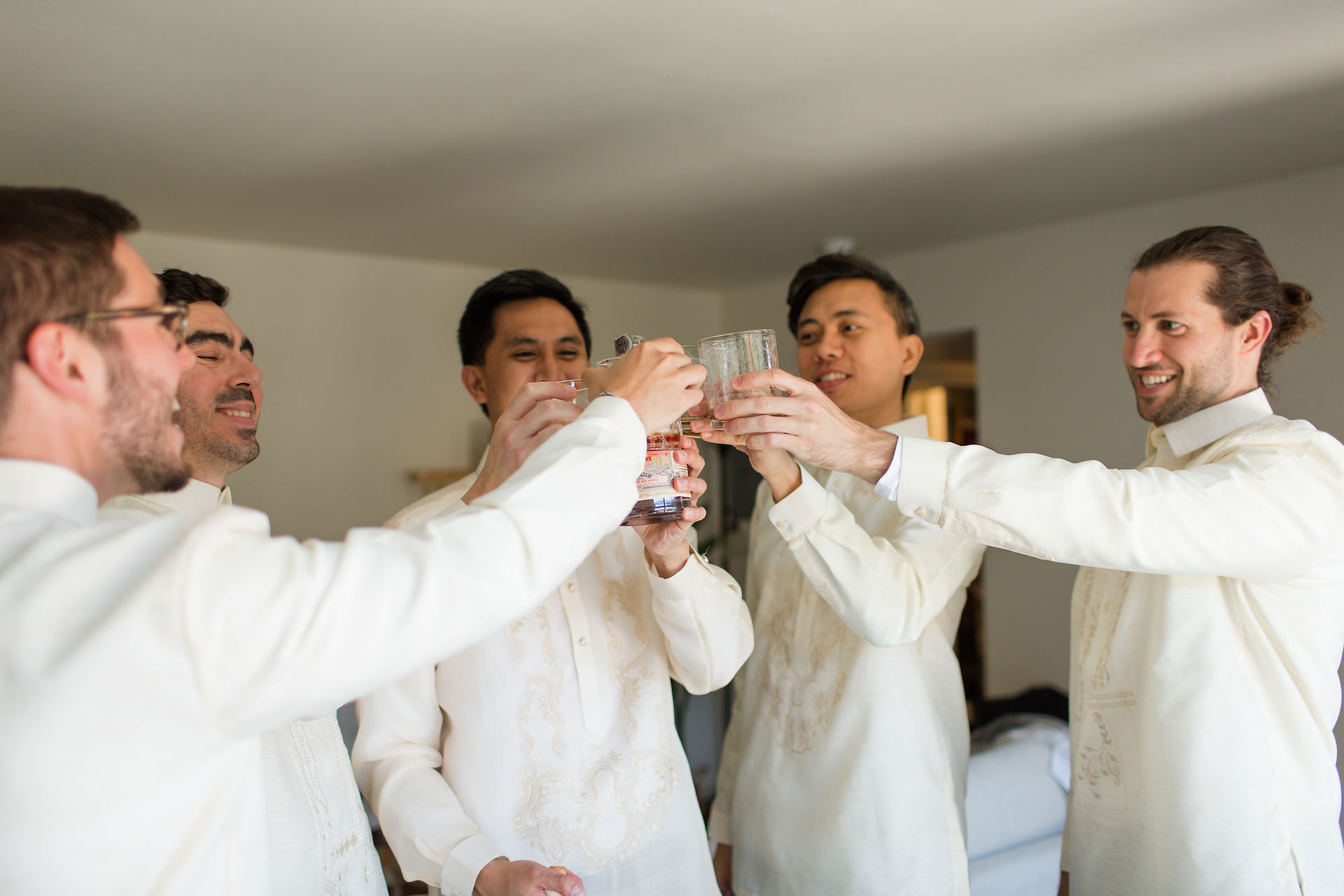 hk create hkcreate photography bay area wedding photographers groom getting ready barong groomsmen light and airy