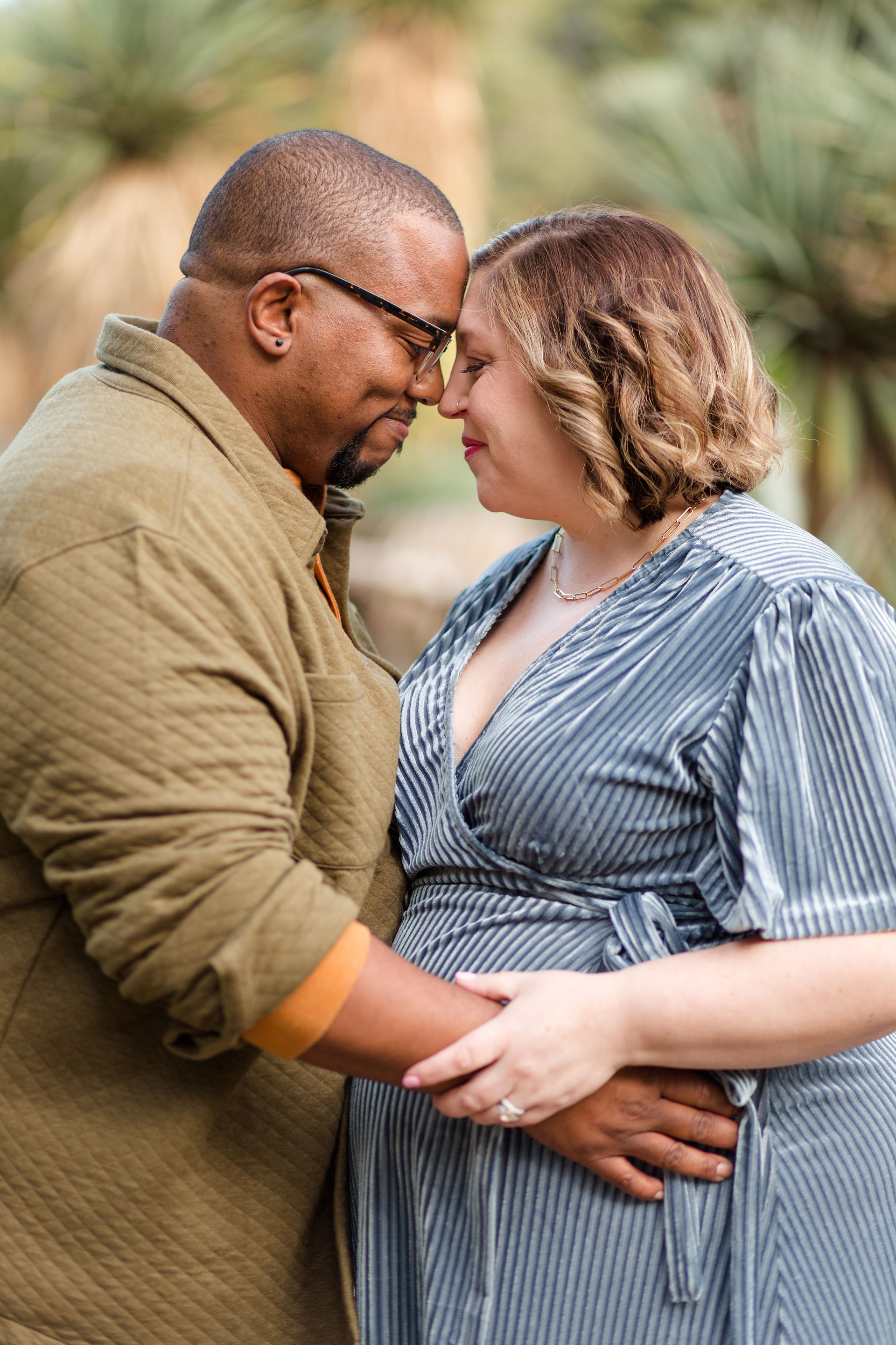 hkcreate hk create heather and kissy photography bay area photographers maternity session blue dress baltic born arizona cactus garden stanford pregnant winter joyful sweet cute couple light and airy