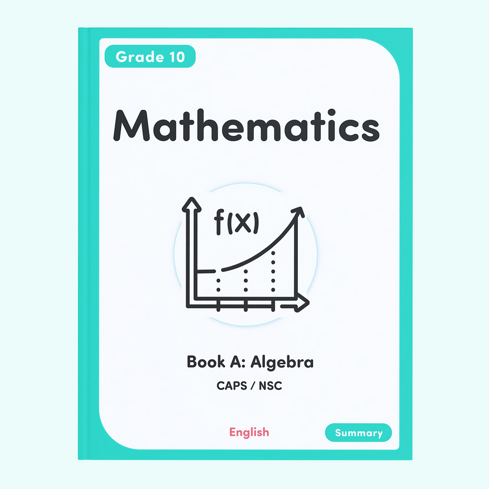 Thumbnail: Gr 10 Mathematics Book A: Algebra [English]