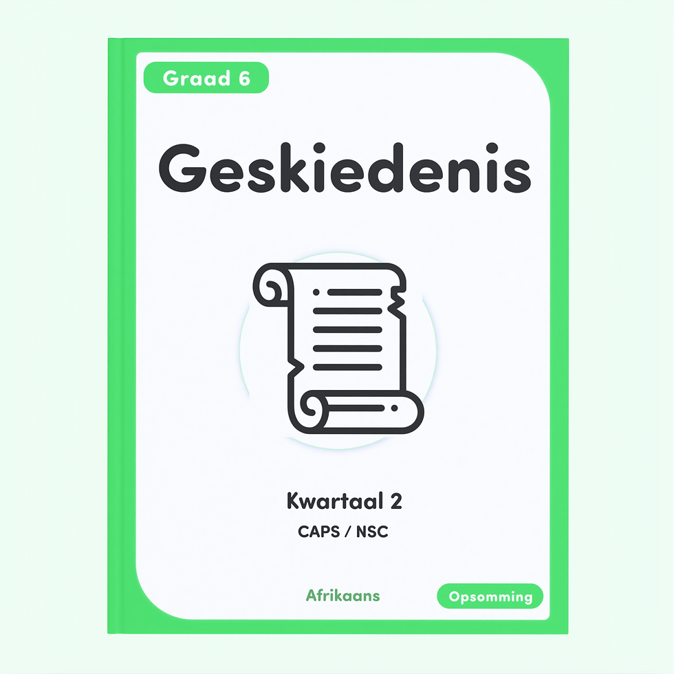Thumbnail: Gr 6 SW: Geskiedenis KW 2 [Afrikaans]