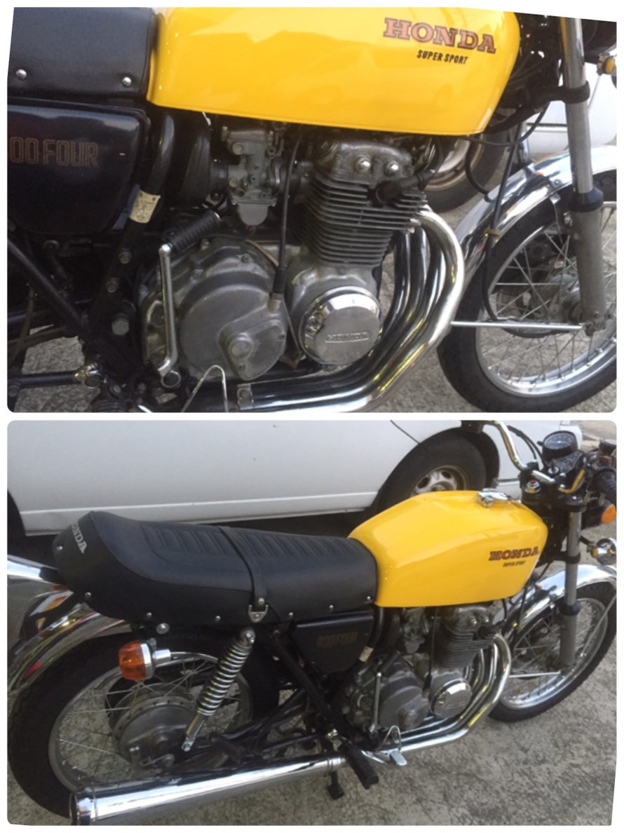 サムネイル： 【SOLD OUT】HONDA CB400FOUR 黄色 国内398cc 初年度登録 昭和52年2月 ノンレス車
