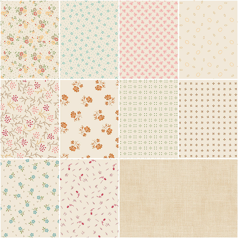 Thumbnail: Cornucopia Quilt Kit - Baked with love - Lori Holt - Riley Blake 