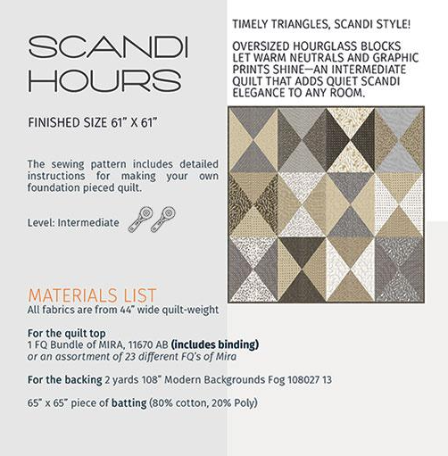 Scandi Hours Pattern - Zen Chic - Moda