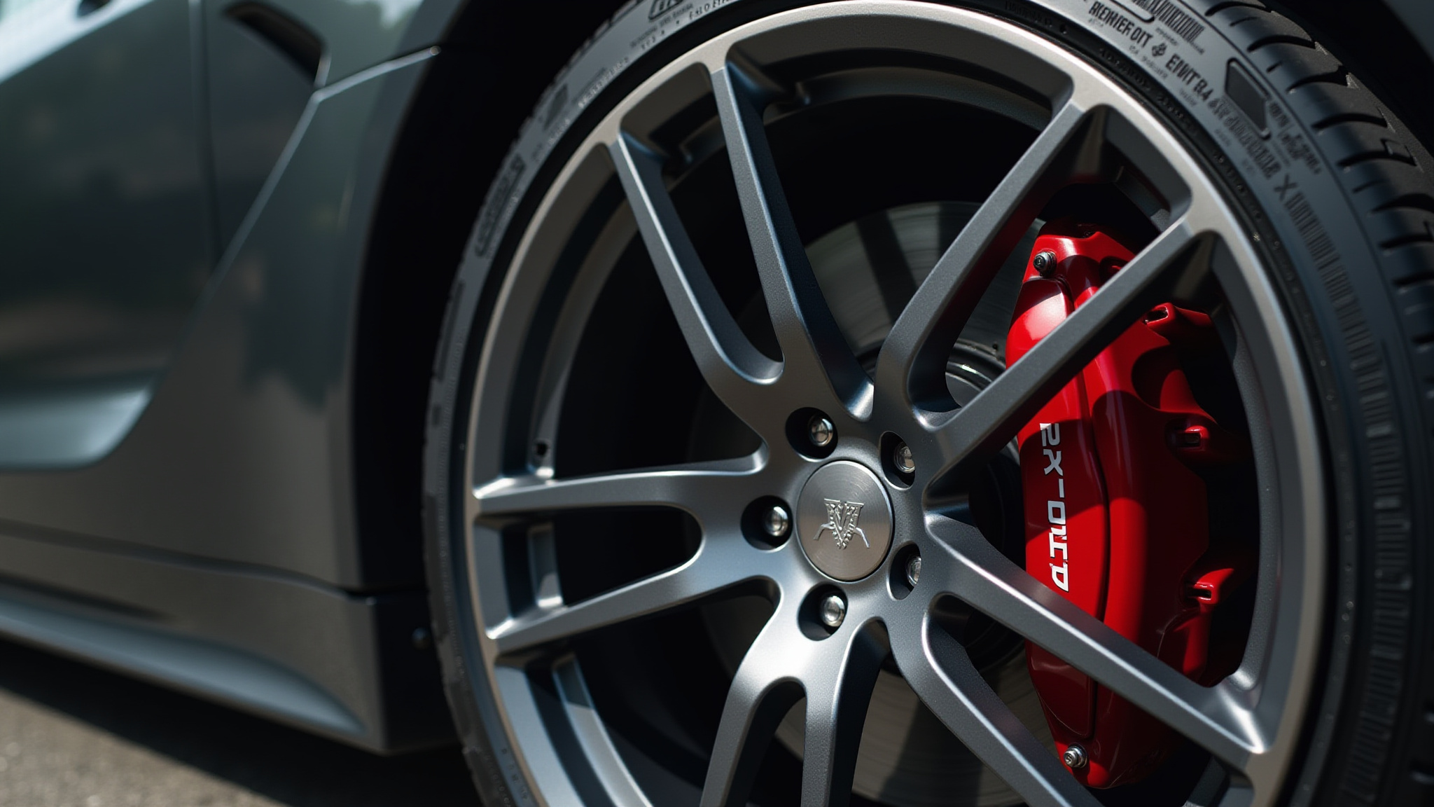 Cleaned car wheel and tire
