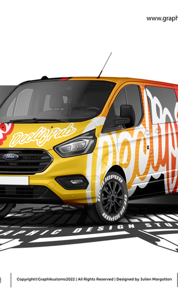 Un wrap design réalisé par Graphikustoms. Rendu 3D.