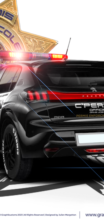 Un design Graphikustoms pour cette auto-école aux couleurs de la police américaine.