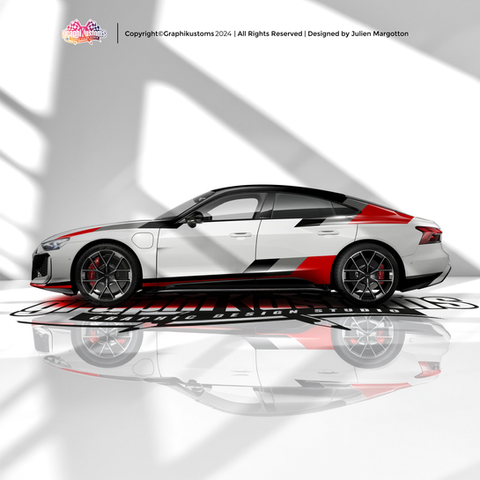 Audi RS etron GT au look de RS6 Gt. Un design de livrée pour covering par graphikustoms