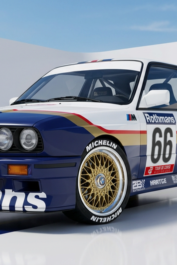 Livrée Rothmans pour BMW M3 e30. Un design par Graphikustoms