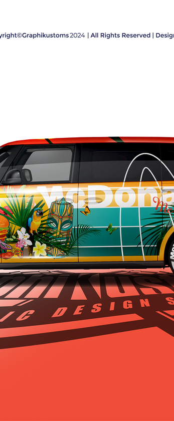 ID Buzz Mc Donald's en full wrap. Un design de covering par Graphikustoms.