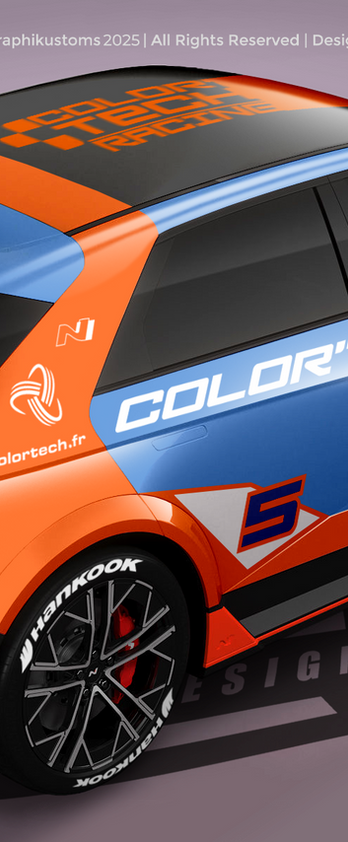 Hyundai Ioniq 5N Gulf Colortech. Un design del ivrée par Graphikustoms.