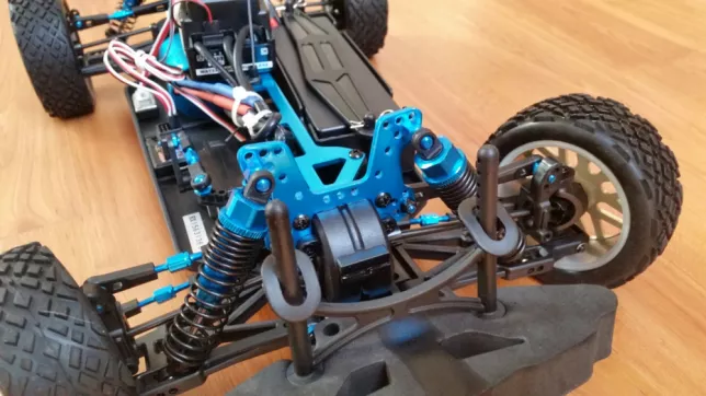Miniatura: Carro elétrico 1:10 HSP Rally normal ou Brushless Branco/Verde