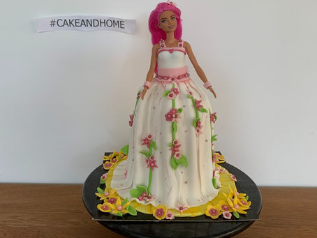 Barbie doll cake