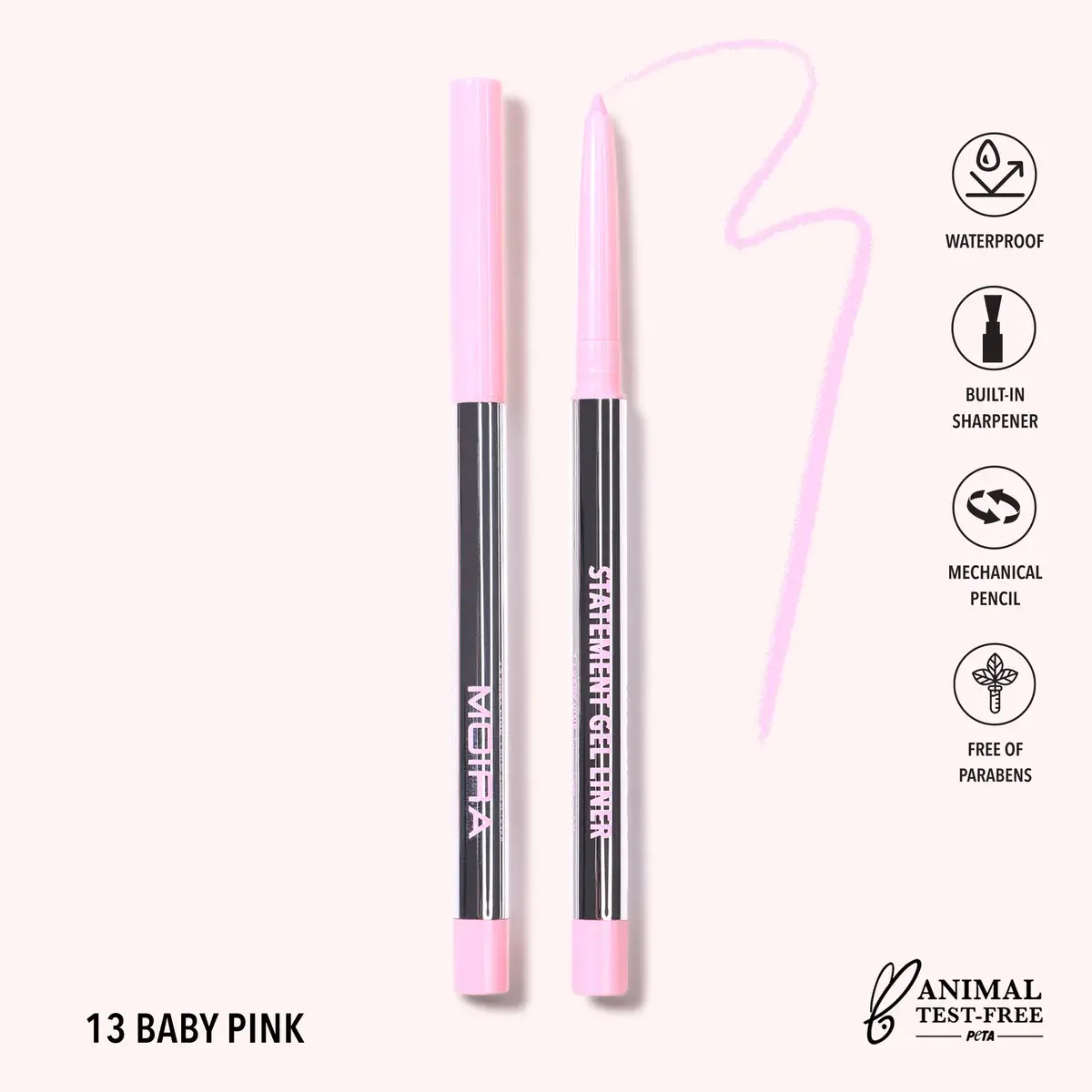 Moira STATEMENT GEL LINER (013, BABY PINK)