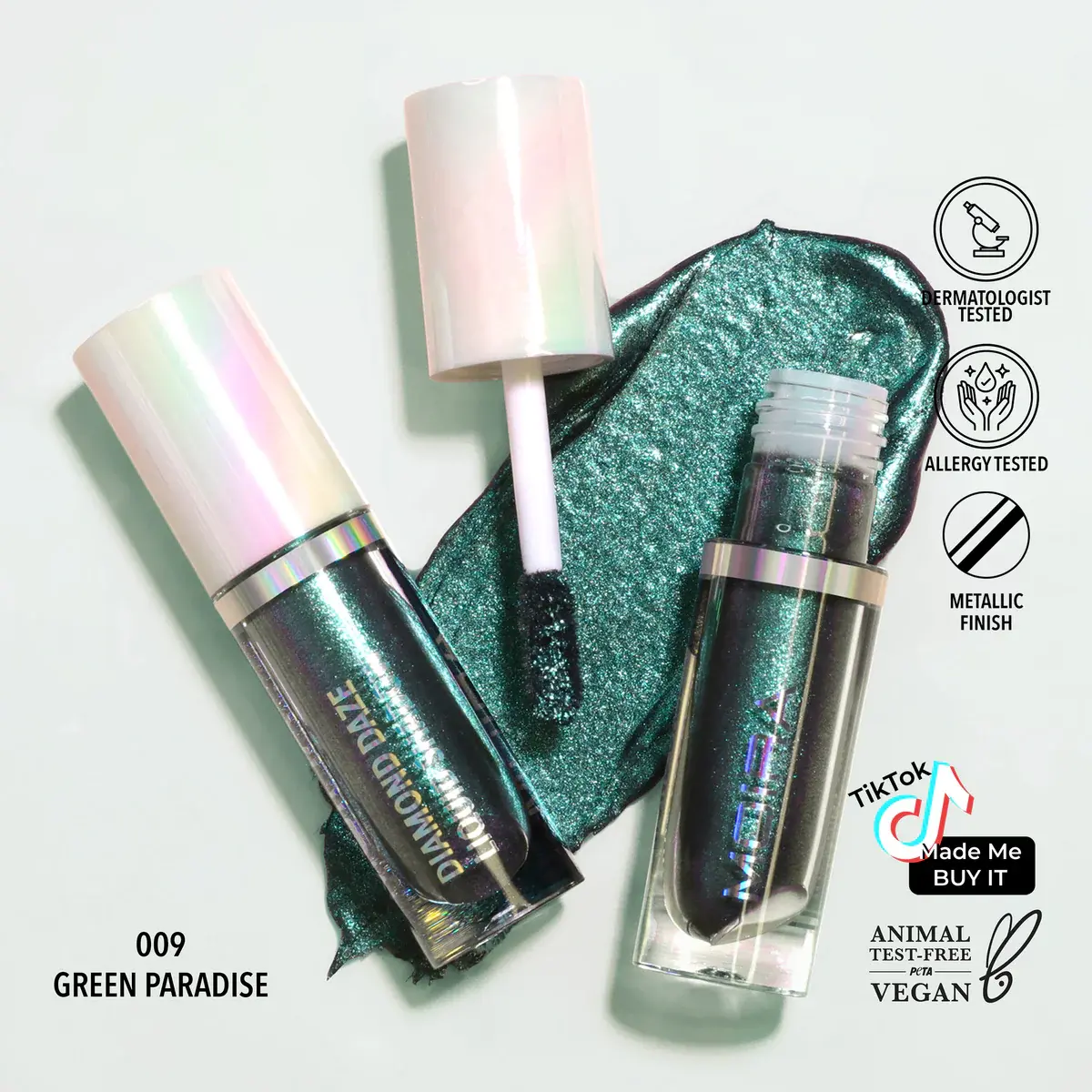 Moira DIAMOND DAZE LIQUID SHADOW (009, GREEN PARADISE)