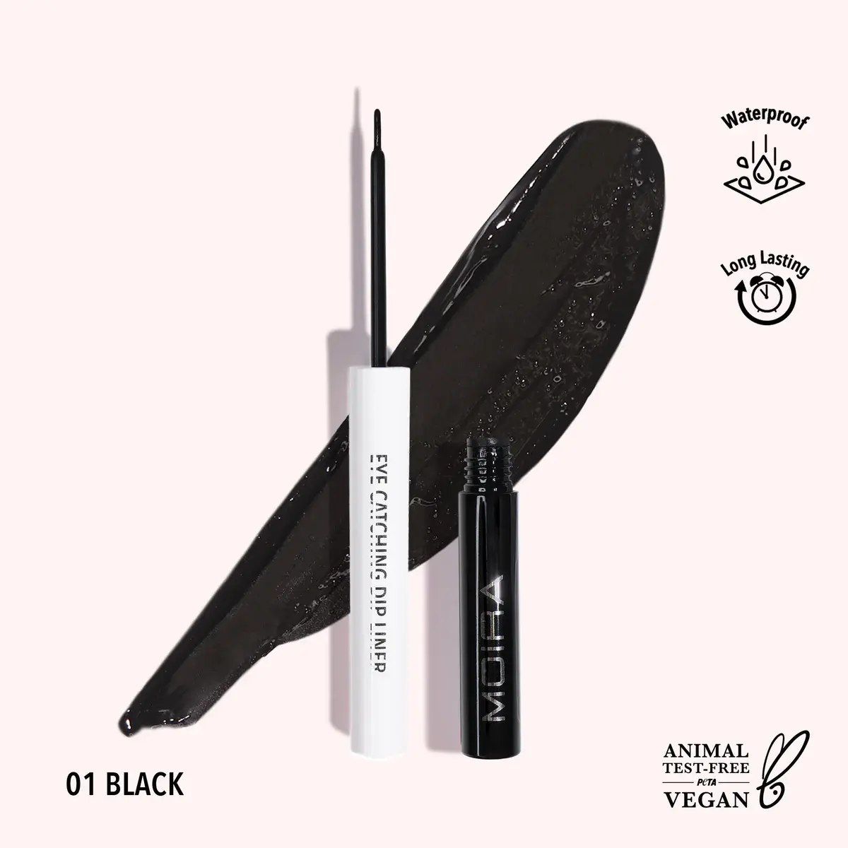 Moira EYE CATCHING DIP LINER (001, BLACK)