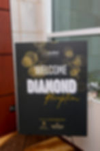 A Diamond Reception sign.
