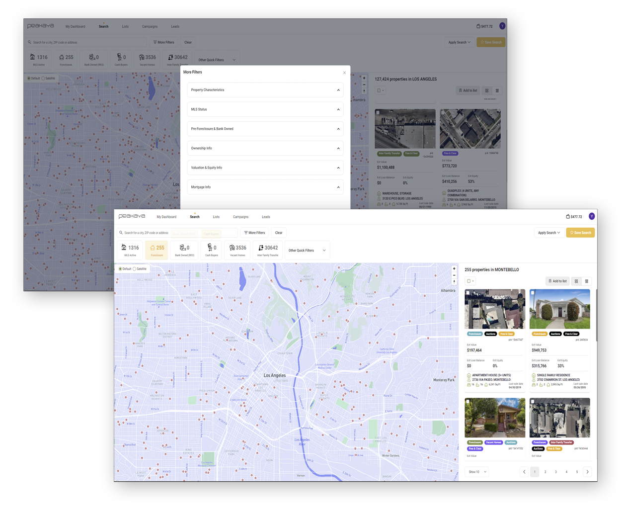 Peakaya's platform screenshot
