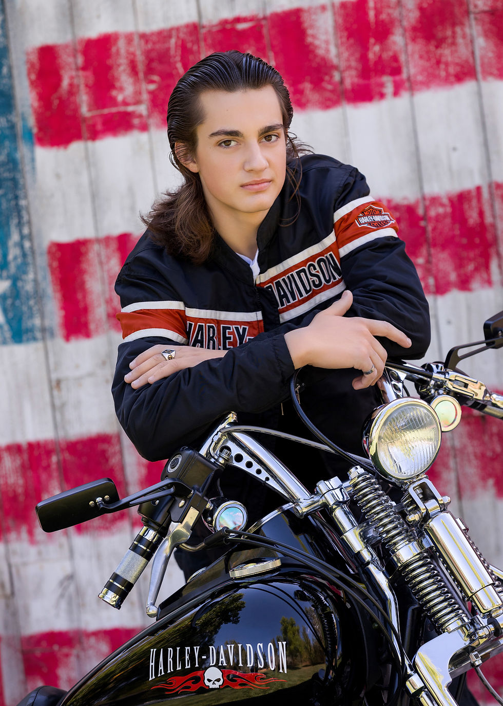 High School Senior portrait session outdoors at Vision Photography studio serving the greater Denver area