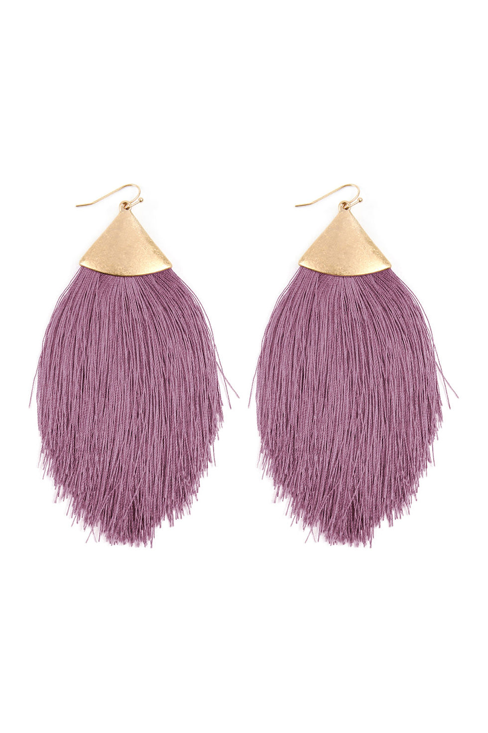 Thumbnail: Oversized Tassel Drop Earrings