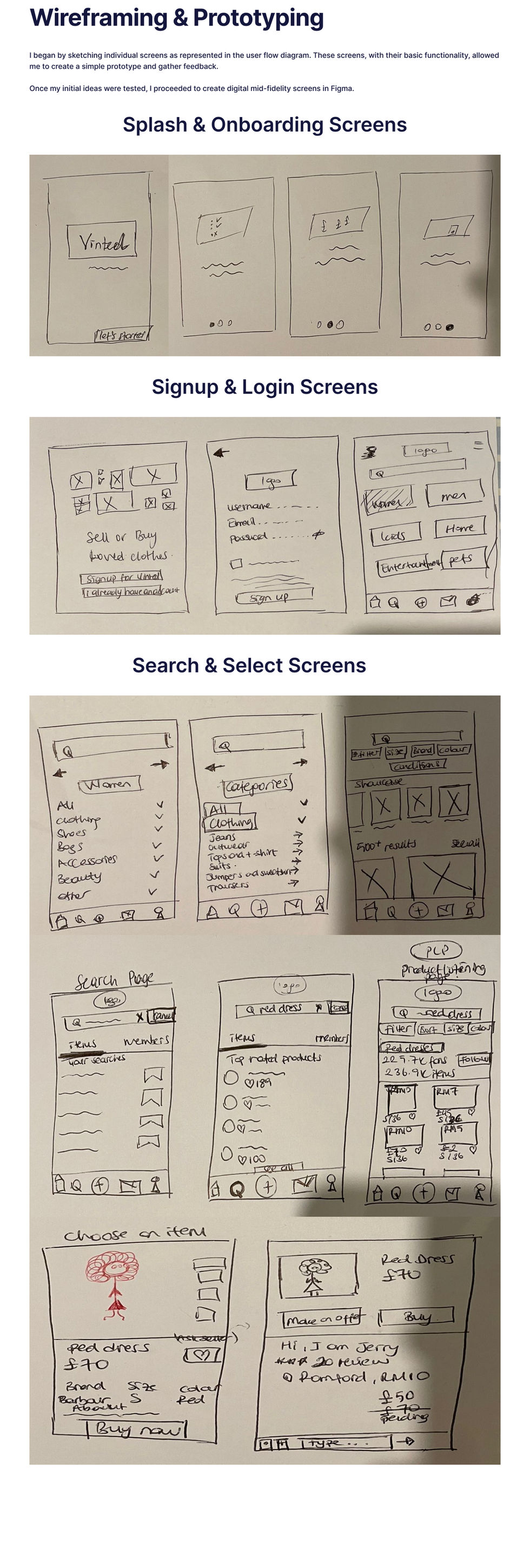 Vinted-3-Wireframing and Prototype