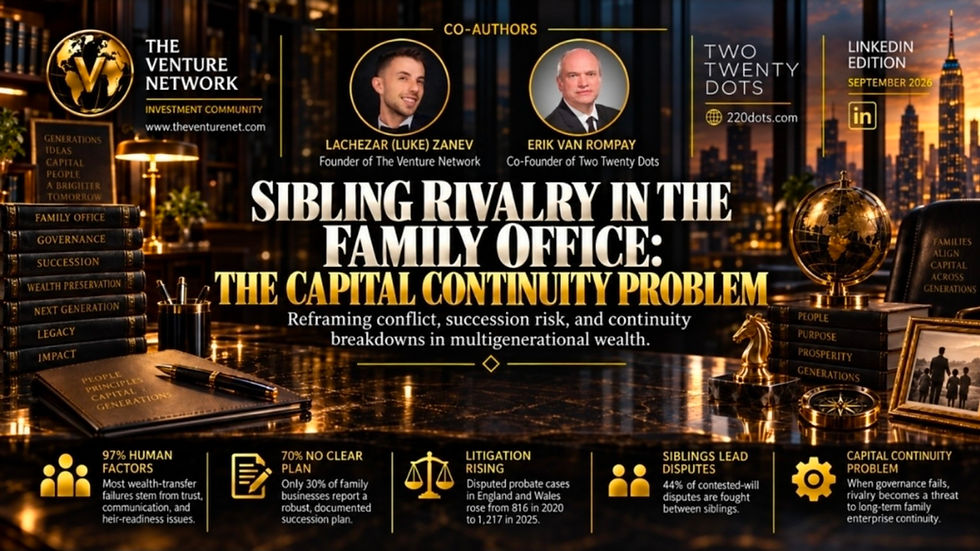 Sibling Rivalry in the Family Office: The Capital Continuity Problem — The Venture Network and Two Twenty Dots