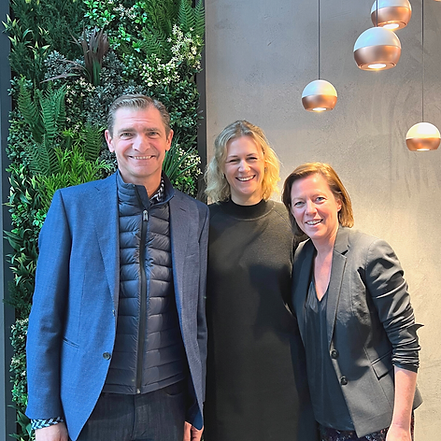 Oprichters Michel, Annelies en Birgit