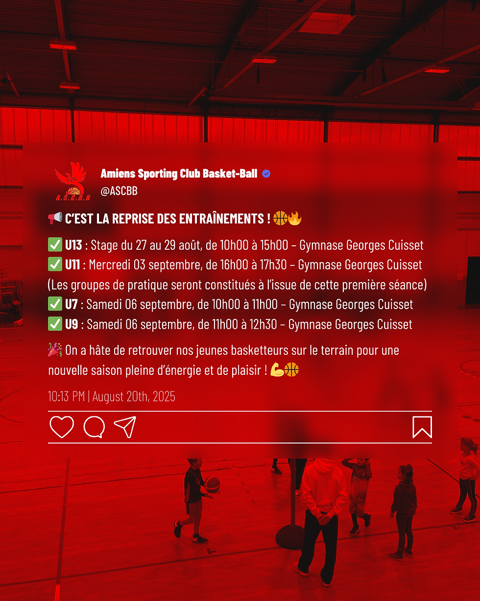 Jeunes basketteurs de l’Amiens Sporting Club Basket-ball en pleine reprise des entraînements au Gymnase Georges Cuisset.